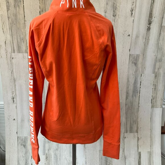 NFL x PINK Victoria's Secret Women's Size Medium Cleveland Browns Quarter Zip - Picture 6 of 7